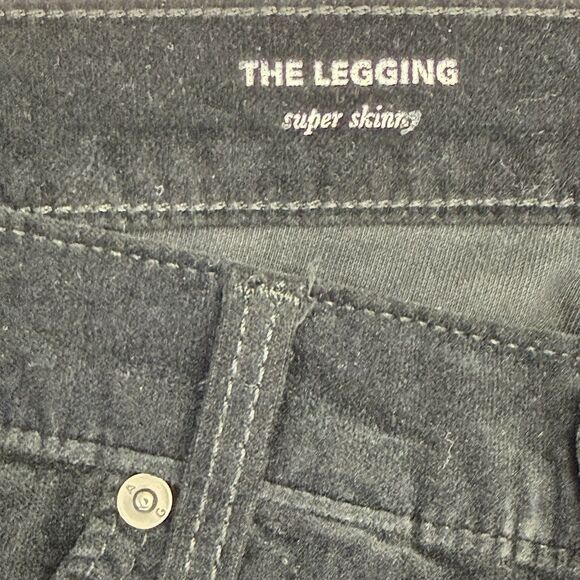 AG Adriano Goldschmied Velvet The Legging Super Skinny Pants Size 29 R Black USA - Picture 7 of 14